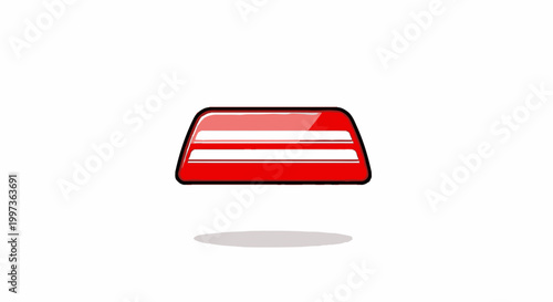 Automotive Rear Light Design Element, Red and White Illustration