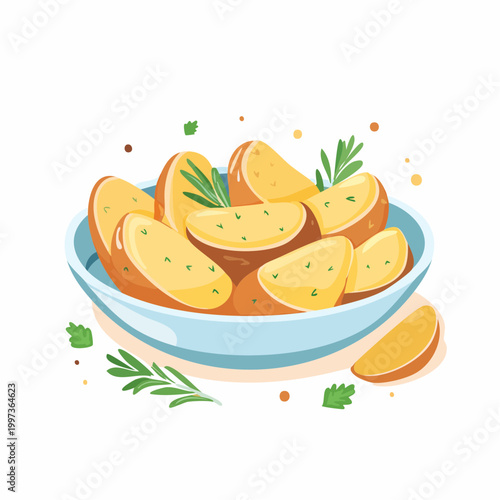 Ofenkartoffeln mit Frühlingskräutern rustikal und elegant