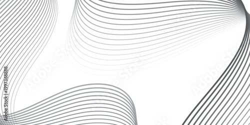 Abstract flowing minimal color modern Wave Curved Line Pattern use for template, wallpaper, vector illustration white Background.