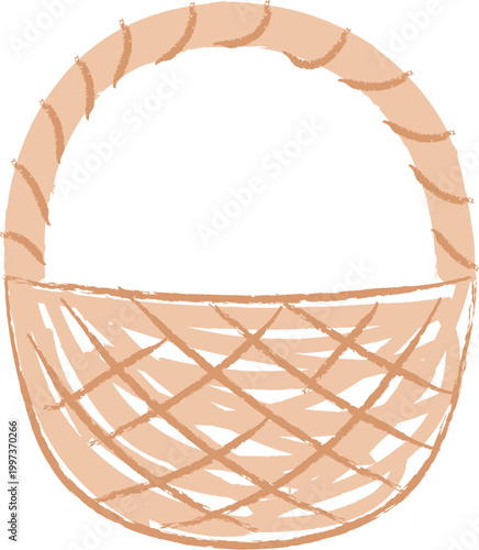Basket Empty Wicker Crayon