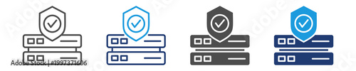 edge security icon set multiple style