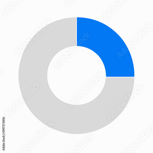 Modern donut chart graphic illustrating data proportions, progress tracking, and statistical analysis for business presentations and reports