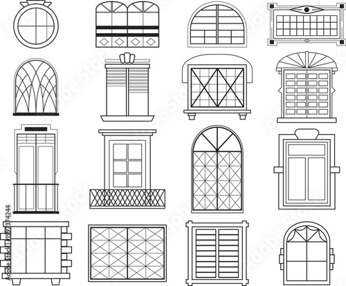 Antique metal lamp post and lantern collection for vintage city street scenes vector