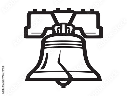 Liberty bell illustration a symbolic representation of american freedom and independence