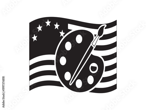 American artistry a symbolic representation of patriotic creativity and artistic expression