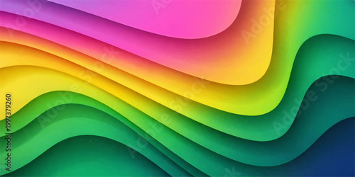 Abstract colorful wave background with rainbow light pattern design