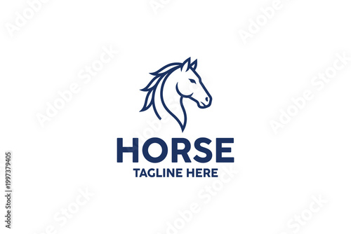 Elegant Horse Head Profile Logo Design