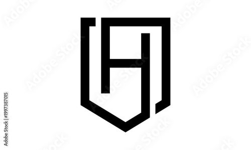 Abstract letter H logo vector design	
