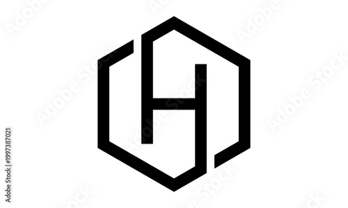 Abstract letter H logo vector design	
