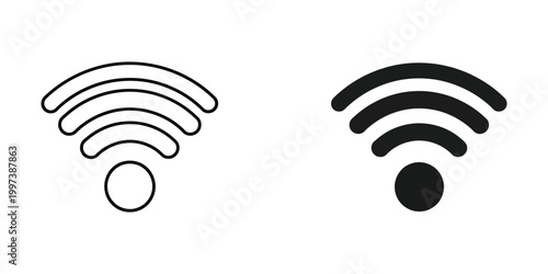 Comparison of wireless signal strength indicators with different fill styles