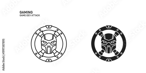 Game development-themed poker chips featuring a cybernetic helmet design