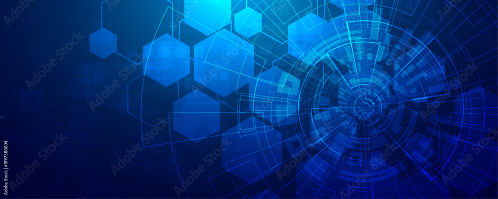 Obraz premium abstract digital technology background with network connection lines 1