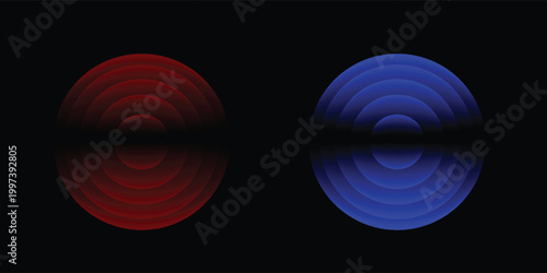 Symmetrical Dual Energy Ripples Concept Illustration