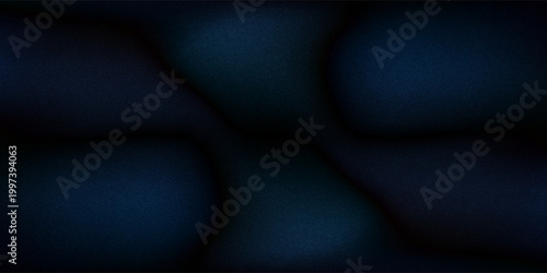 Black dark gray blue abstract elegant background. Drapery. Curtain. Fabric material. Soft folds. Wave stripe line. Gradient. Empty space. Design. Template.