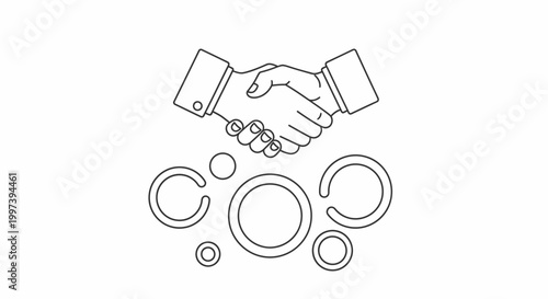 Business Deal Completion with Money Exchange Handshake