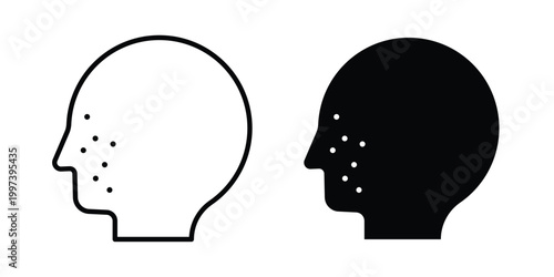 Acne icon - vector illustration eps10