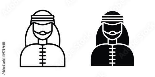 Arabic man icon - vector illustration eps10