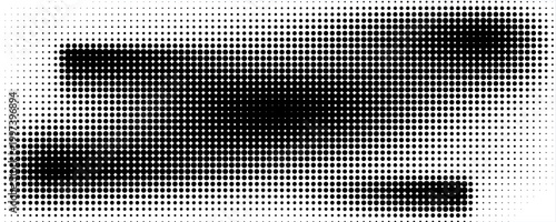 Gelombang halftone. Pola mulus. Latar belakang berbintik abstrak. Tekstur titik-titik hitam. Latar belakang gradien monokrom. Ilustrasi vektor.