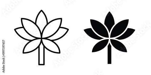 Birch leaf icon - vector illustration eps10