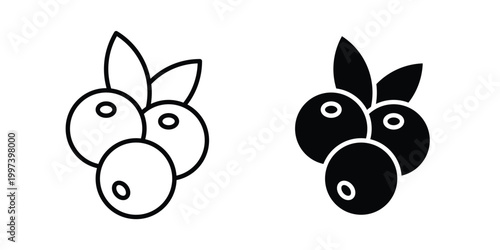 Blueberry icon - vector illustration eps10