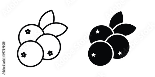 Blueberry icon - vector illustration eps10