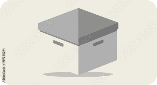 Cardboard Storage Box with Lid, Organized Container for Belongings