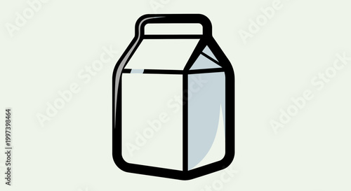 Carton of Dairy Product Isolated on White Background