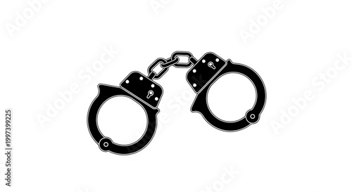 Handcuffs Icon - Symbol of Arrest, Crime, and Justice