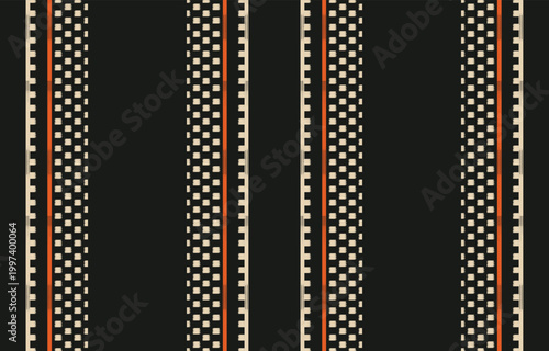 Tableau sur toile ethnic ikat seamless pattern