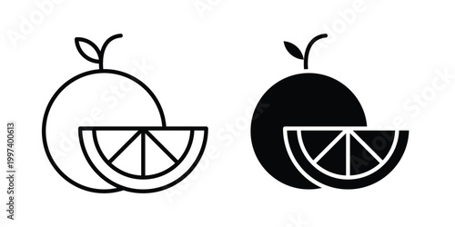 Citrus fruit icon - vector illustration eps10