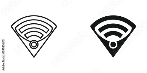 Comparison of wireless signal strength indicators with different styles and colors
