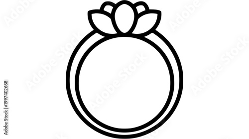 Modern Simple Band Ring Silhouette