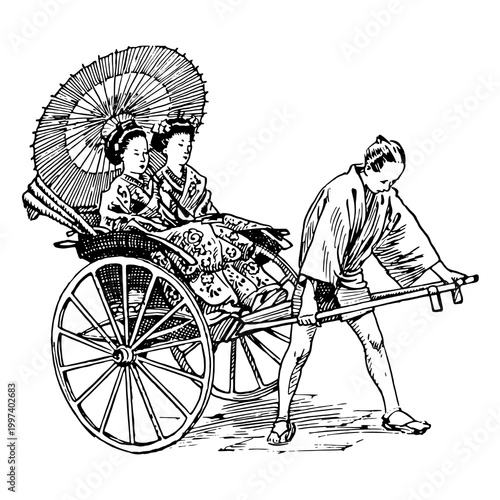 Japan Culture Line Art