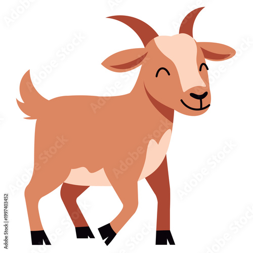 Cute Goat Illustration for Eid al-Adha