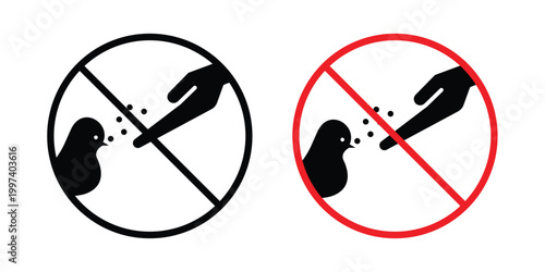 Do not feed birds sign - vector illustration eps10