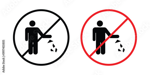 Do not litter sign - vector illustration eps10