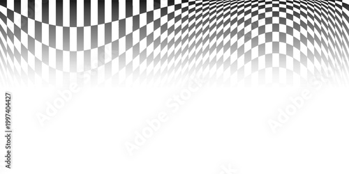 Race flag. Speed flag design. Car rally competition. Black and white squares pattern. Vector illustration