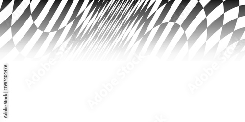 Race flag. Speed flag design. Car rally competition. Black and white squares pattern. Vector illustration