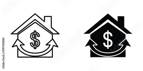Contrast between traditional and modern real estate investment cycles illustrated by house icons