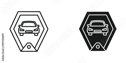 Comparison of parking signage for regular and restricted parking areas