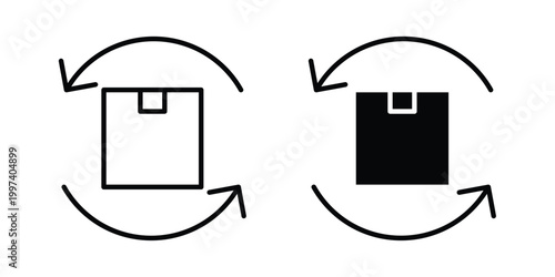 Easy returns icon - vector illustration eps10