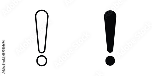 Exclamation mark icon - vector illustration eps10