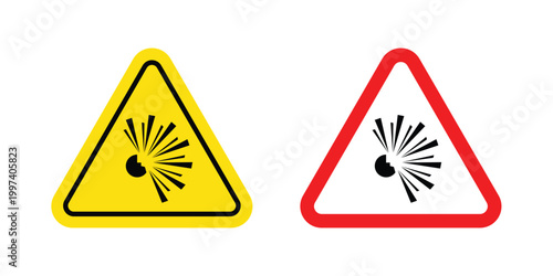 Explosive materials hazard sign - vector illustration eps10