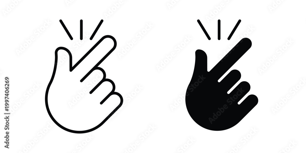 Obraz premium Finger snapping icon - vector illustration eps10