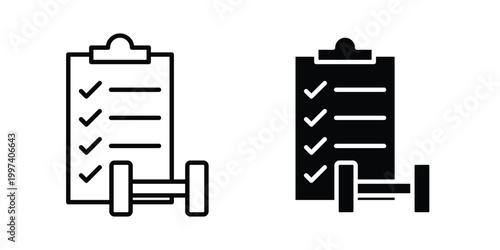 Fitness plan icon - vector illustration eps10