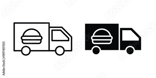 Food truck icon - vector illustration eps10