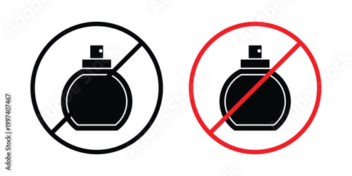 Forbidden perfume sign - vector illustration eps10