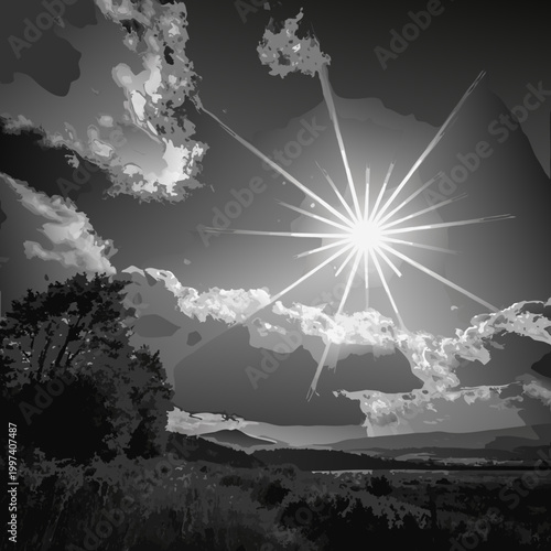 wind turbine in the sky