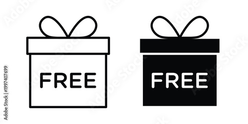 free gift icon - vector illustration eps10