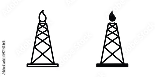 gas rig icon - vector illustration eps10
